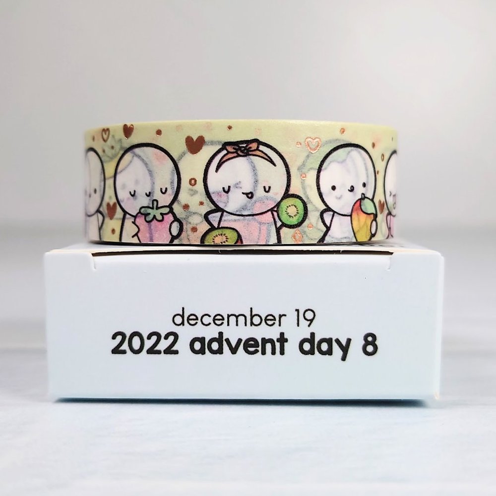 Veggies Emotis Washi Tape - 2022 Advent, Day 8 | TheCoffeeMonsterzCo TCMC